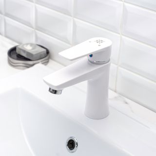 Смеситель для раковины РМС PL6-001F белый